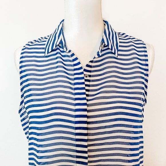 🍋Banana Republic•SemiSheer Striped Sleeveless Top - Picture 2 of 9